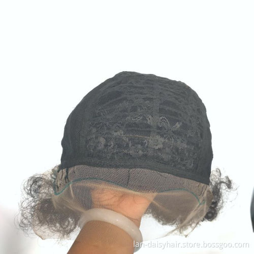 13x1 Lace Front Wig Curly Human Hair Wig 150 Density Glueless Preplucked  Wigs For Women